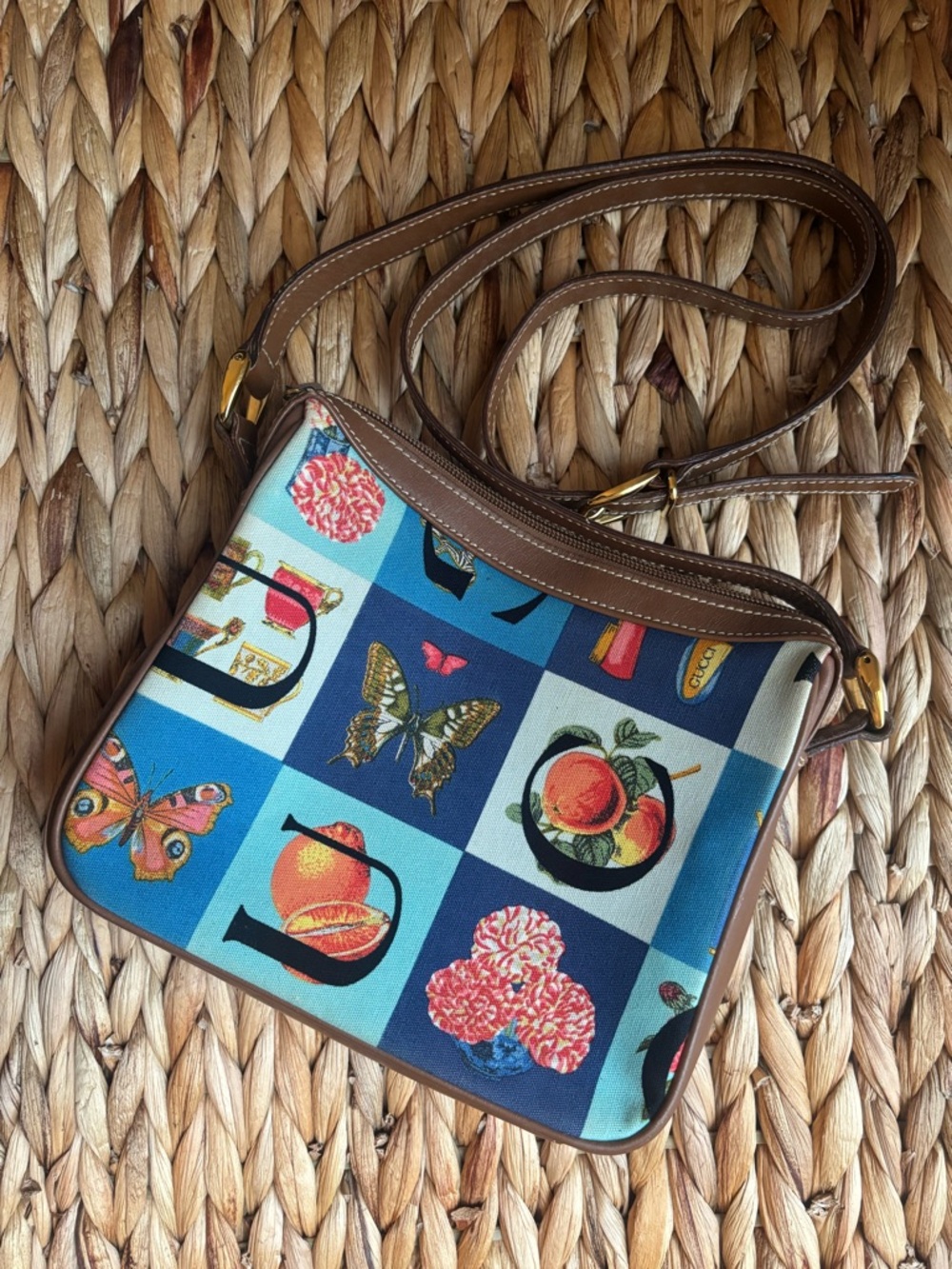 Gucci RARE! Vintage Alphabet Patchwork Crossbody